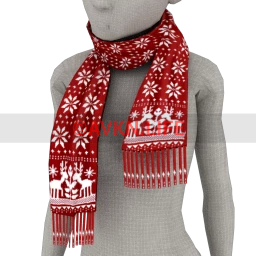 Foal Snowy Christmas Scarf - Red