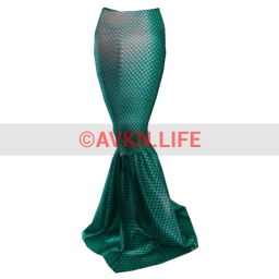 Cosmos Mermaid Tail Skirt - Emerald