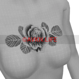 Rosette Chest Tattoo