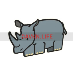 Kenyan Rhino Sticker