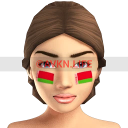 Belarusian Flag Facepaint