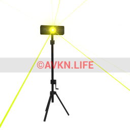 Party Laser Standing Light - Bright Yellow