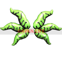 Black Rainbow Swamp Monster Wings (Green)