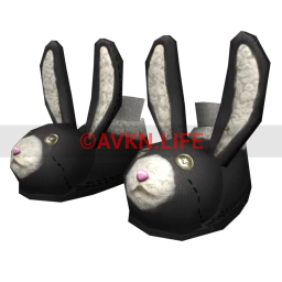 Easter Bunny Slippers (Black)