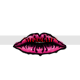 Black Rainbow Neon Swamp Lips (Hot Pink)