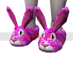 Easter Bunny Sequin Slippers (Hot Pink)