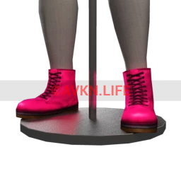 Delirious Squid Red Rebellion Boots - Pink