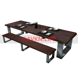 Luxe Rare Wood Dinner Table
