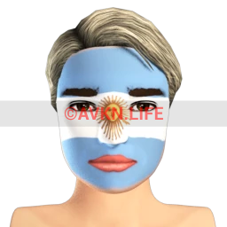 Argentinian Flag Facepaint