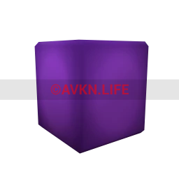 Neon Vibes Cube Pouffe - Purple