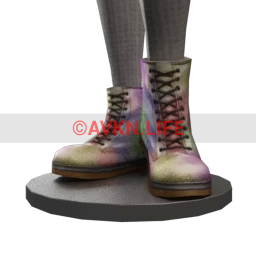 Delirious Squid Red Rebellion Boots - Rainbow