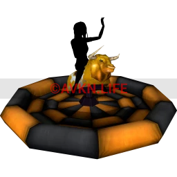 Premium Gold Rodeo Bull - Interactive