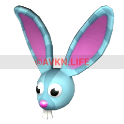 Easter Bunny Head Mask (Blue)