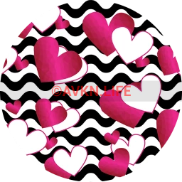 Zigzag Hearts Wallpaper