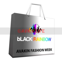 Fashion Week Shopping Bag - Black Rainbow