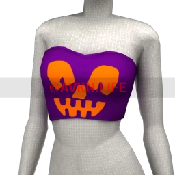 Pumpkinface Tube Top (Purple)