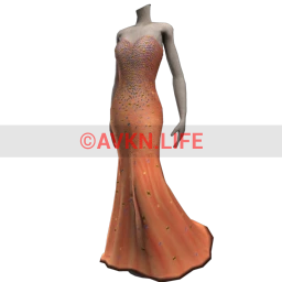 Opulent Mermaid Dress - Coral Reef