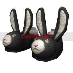 Easter Bunny Slippers (Black)