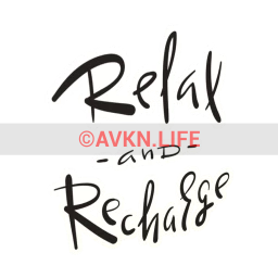 "Relax and Recharge" Sticker