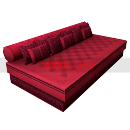 Riad Azrou Silver Edge Sofa - Red