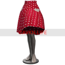 True Love Heart Print Swing Skirt