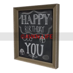 "Happy Birthday" Chalkboard Message