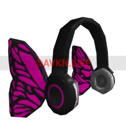 Emboss Coral Butterfly Headphones