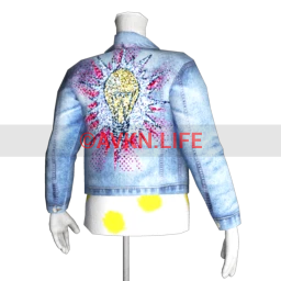 Front Row Light Up Pop Art Denim Jacket