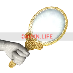 Handheld Vanity Mirror (Gold)