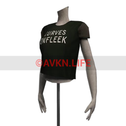 Bionic 'Curves on Fleek' T-Shirt - Black