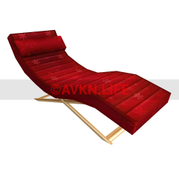 Luxe Waves Lounge Chair - Red