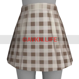 Prevail Plain Checkered Skirt