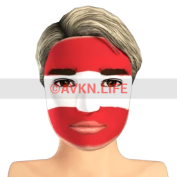 Austrian Flag Facepaint