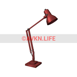 Red Balanced Arm Floor Lamp