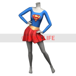 Supergirl Bodysuit and Skirt Costume Set