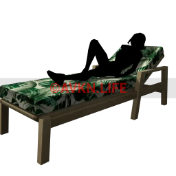 Summer Deck Chair (Green Leaves)