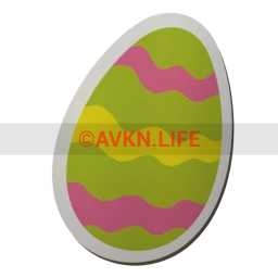 Easter Stripes Egg Sticker