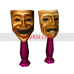 Comedy and Tragedy Mask Statues