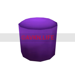 Neon Vibes Round Pouffe - Purple