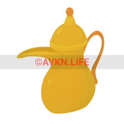 Golden Tea Pot Sticker