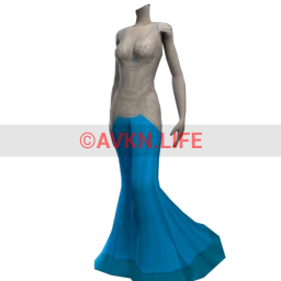 Mon Coeur Azure Evening Dress