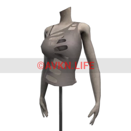 Drop Science Slashed One Shoulder Top - Grey