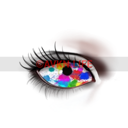 Black Rainbow Colour Splash Eyes