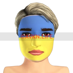 Ukrainian Flag Facepaint