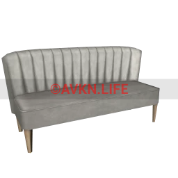 Fluted Velvet Sofa - Grey