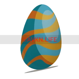 Blue Sunrise Egg Sticker