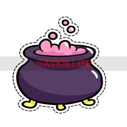 Bubbly Cauldron Sticker