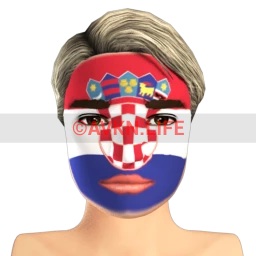 Croatian Flag Facepaint