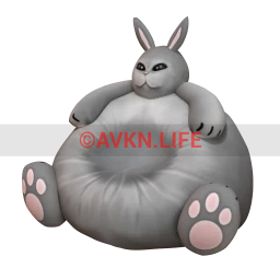 Big Bunny Bean Bag (Grey)