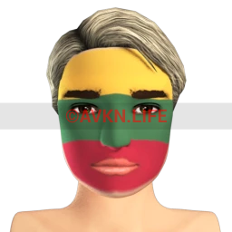 Lithuanian Flag Facepaint